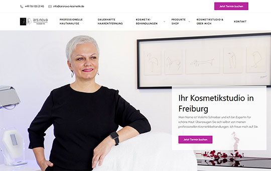 Screenshot www.arsnova-kosmetik.de