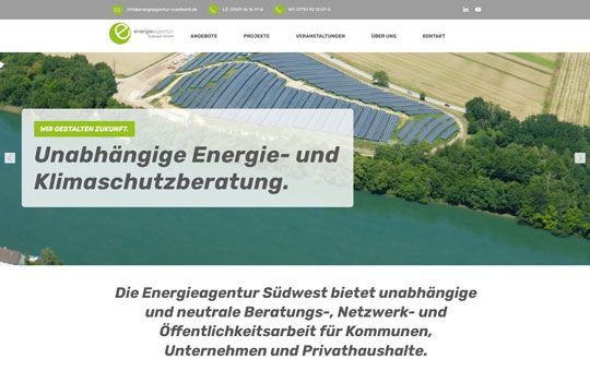 Screenshot www.energieagentur-suedwest.de