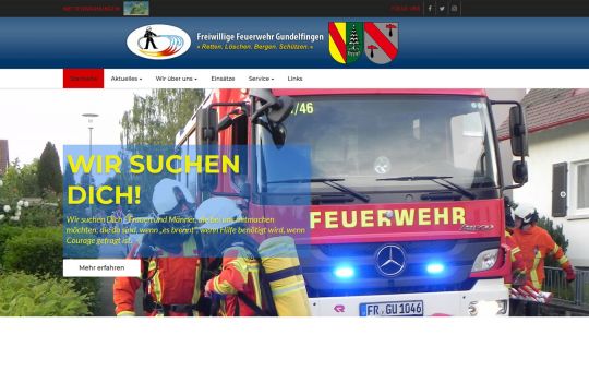 Screenshot www.feuerwehr-gundelfingen.org