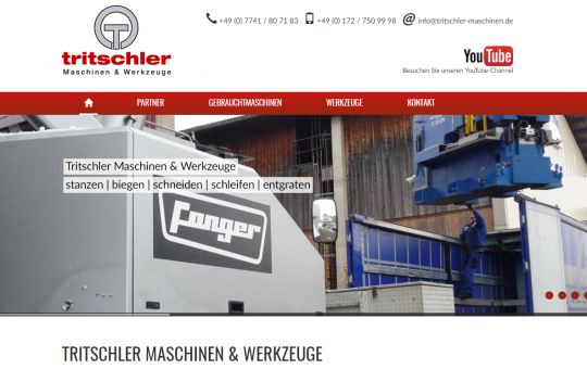 Screenshot www.tritschler-maschinen.de